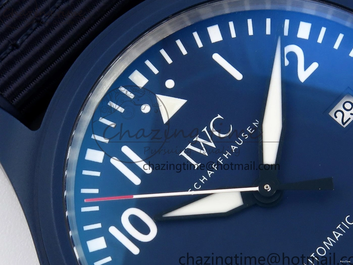 MIROTIME 0418 Original Pilot’s Watch Laureus Blue Ceramic IW328101 ZF 1:1 Best Edition on Blue Nylon Strap A 7027